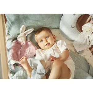Kaloo Organic Cotton Doudou Rabbit Pink Hot