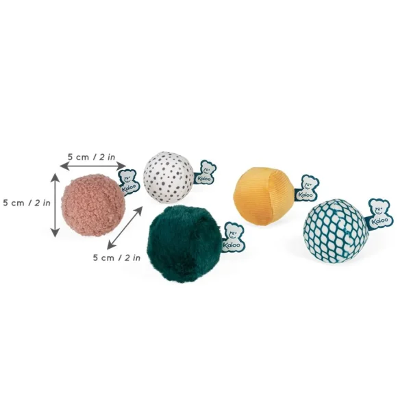 Kaloo Sensory Soft Balls Set For Baby (5 Pieces) Sale